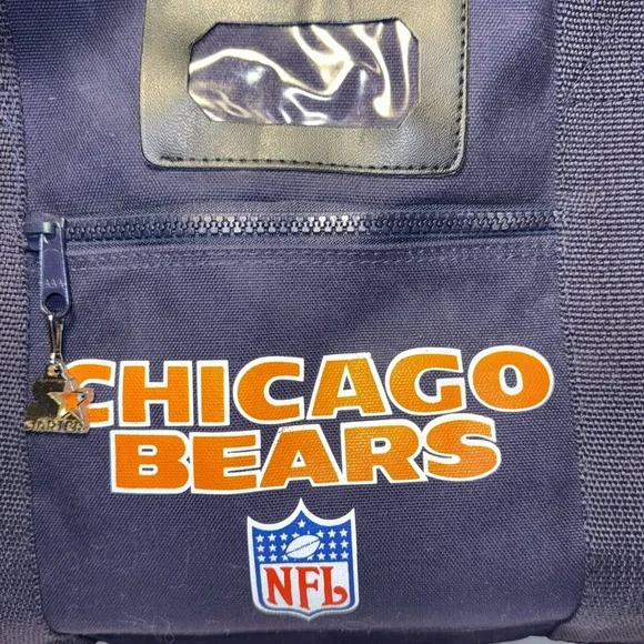 Vintage Chicago Bears Duffle Bag Navy NFL Football Starter 90s Travel Gym Sports - Picture 3 of 11